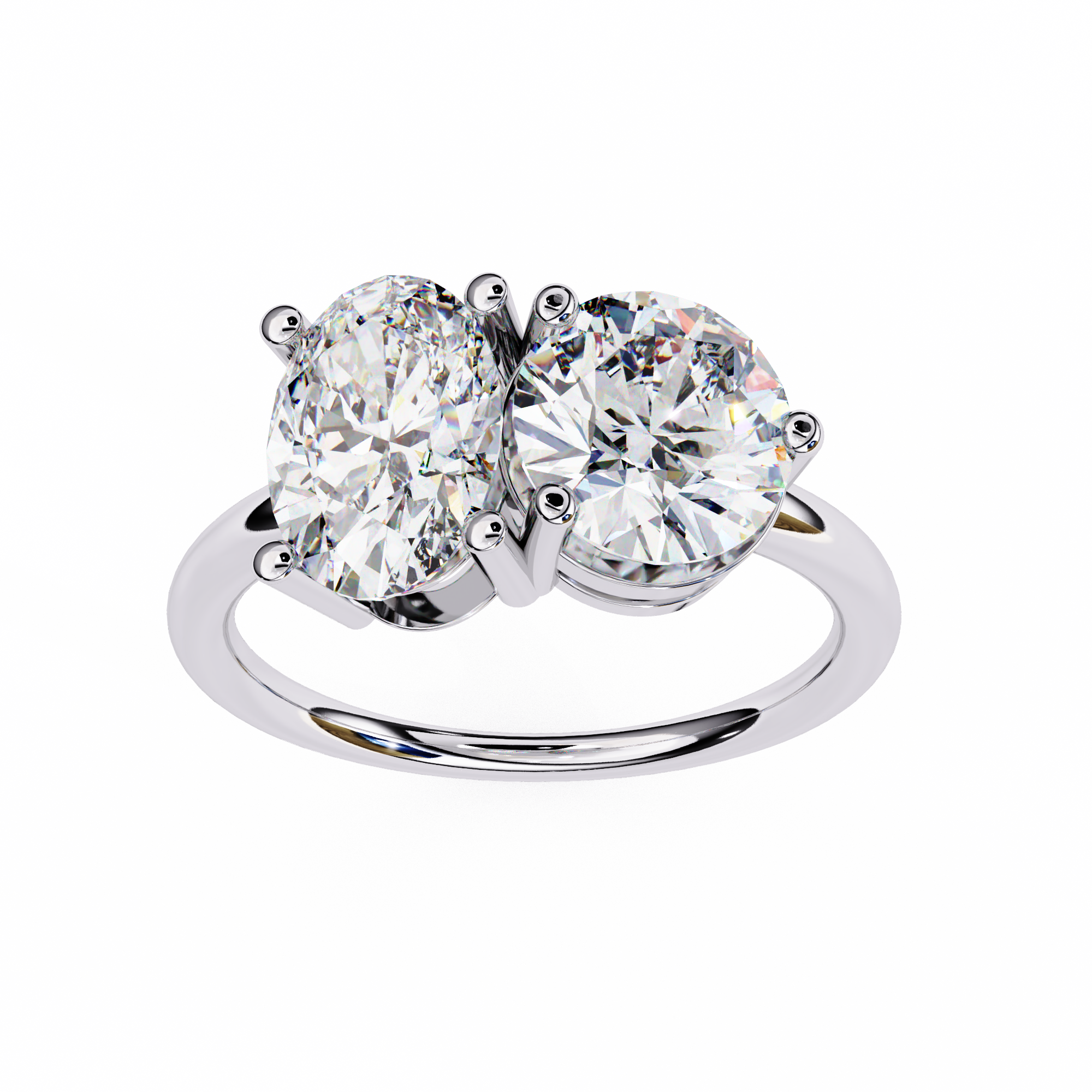 Oval Double Diamond Ring