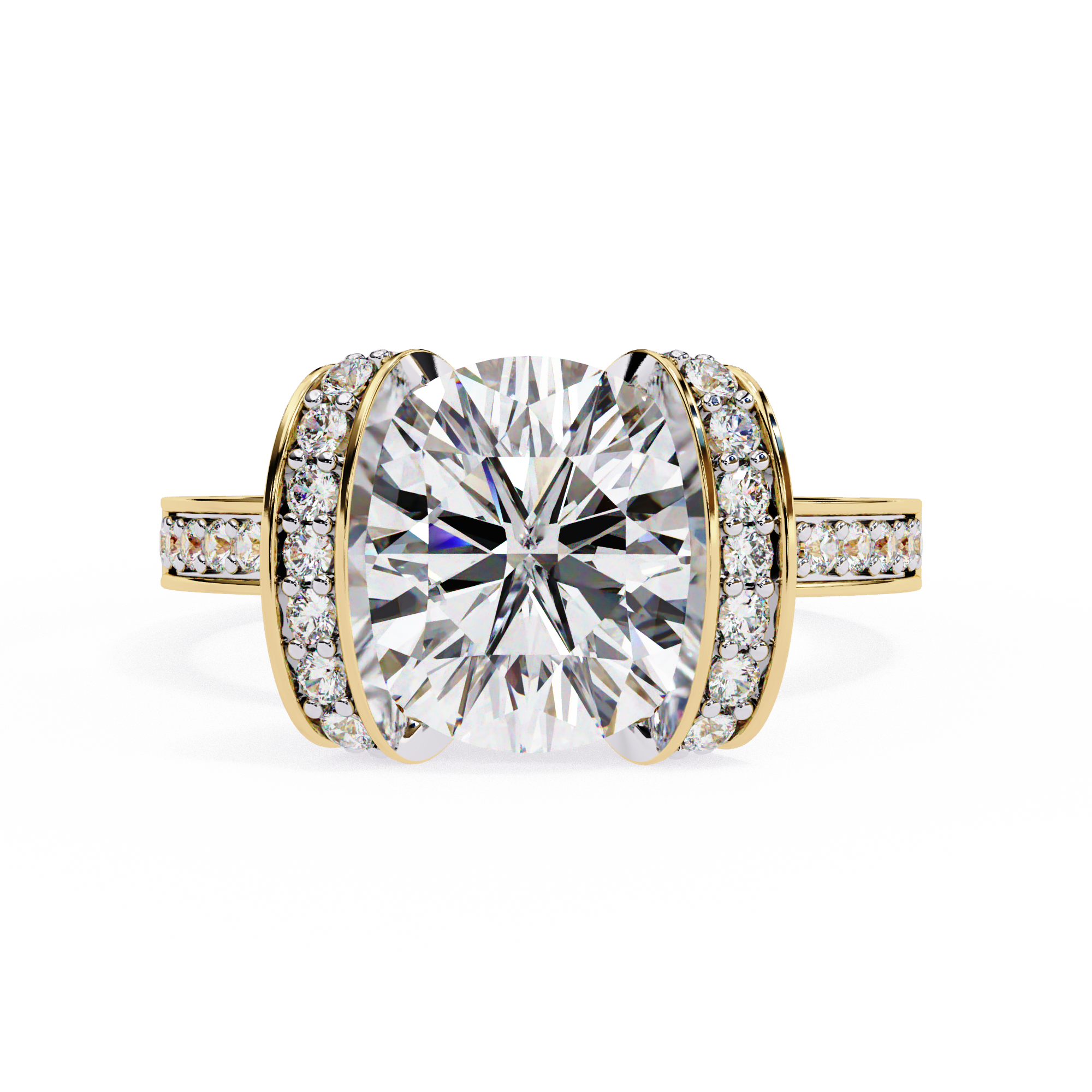 Modern Double- Split Diamond Ring
