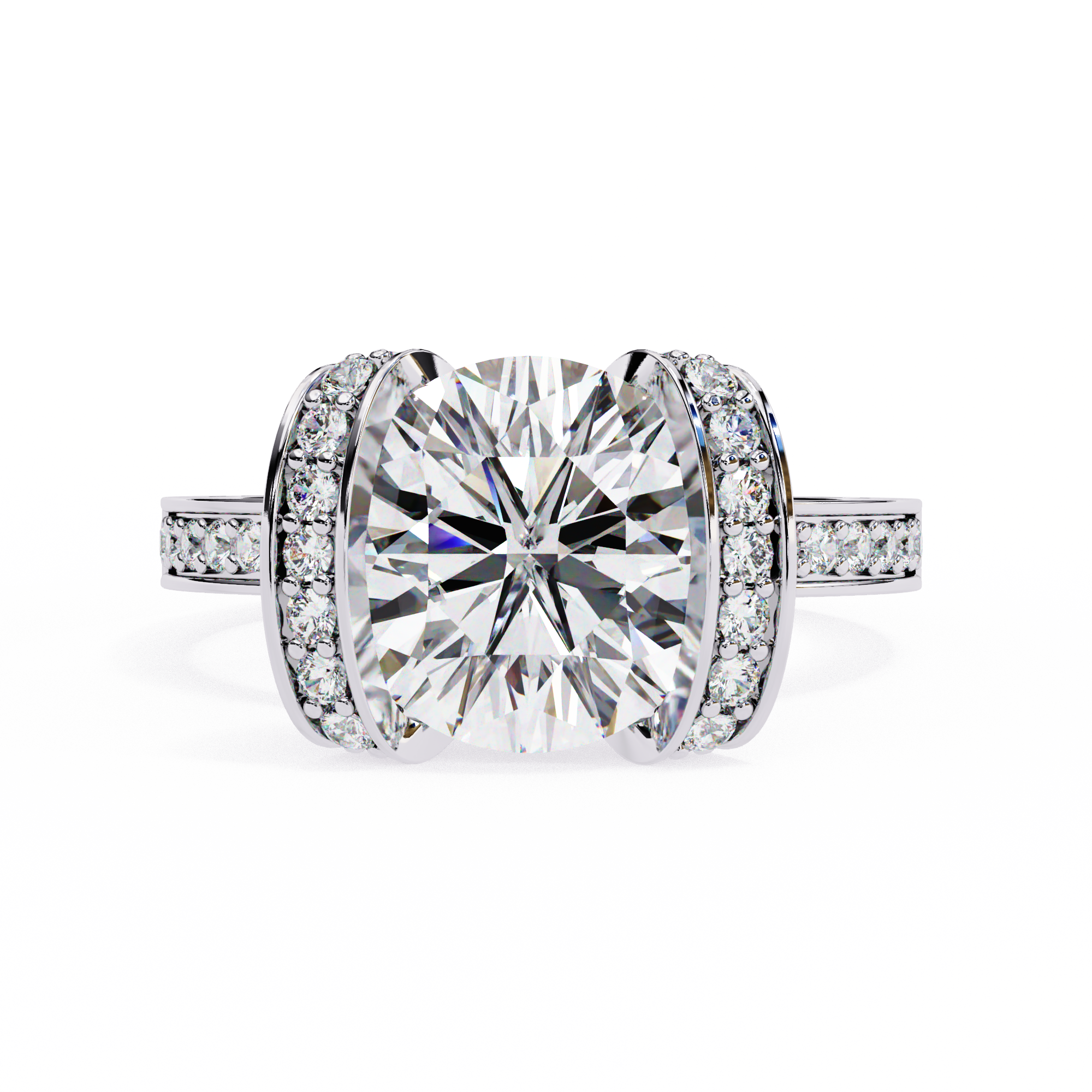 Modern Double- Split Diamond Ring