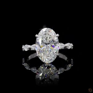 Oval Cut 5 Carat Lab Grown Diamond Ring Marquise Side Diamonds 1 Carat  Engagement Ring 14 Kt Gold