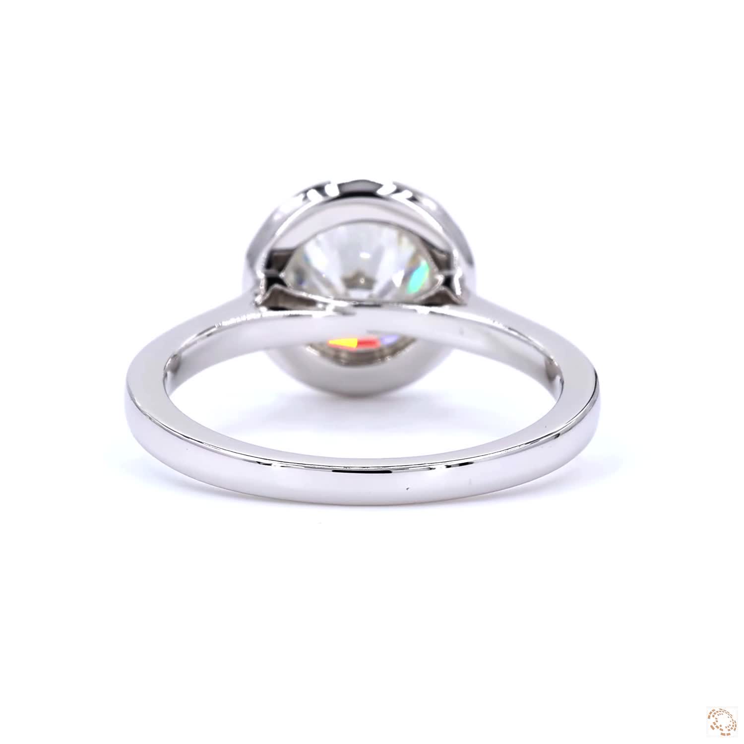 Round 1 Carat Lab Grown Diamond Halo Engagement Ring 14K White Gold, Brilliant Cut Diamond Ring, Classic Halo Bridal Ring, Promise Ring, Anniversary Gift for Her, Fine Jewelry - Image 4