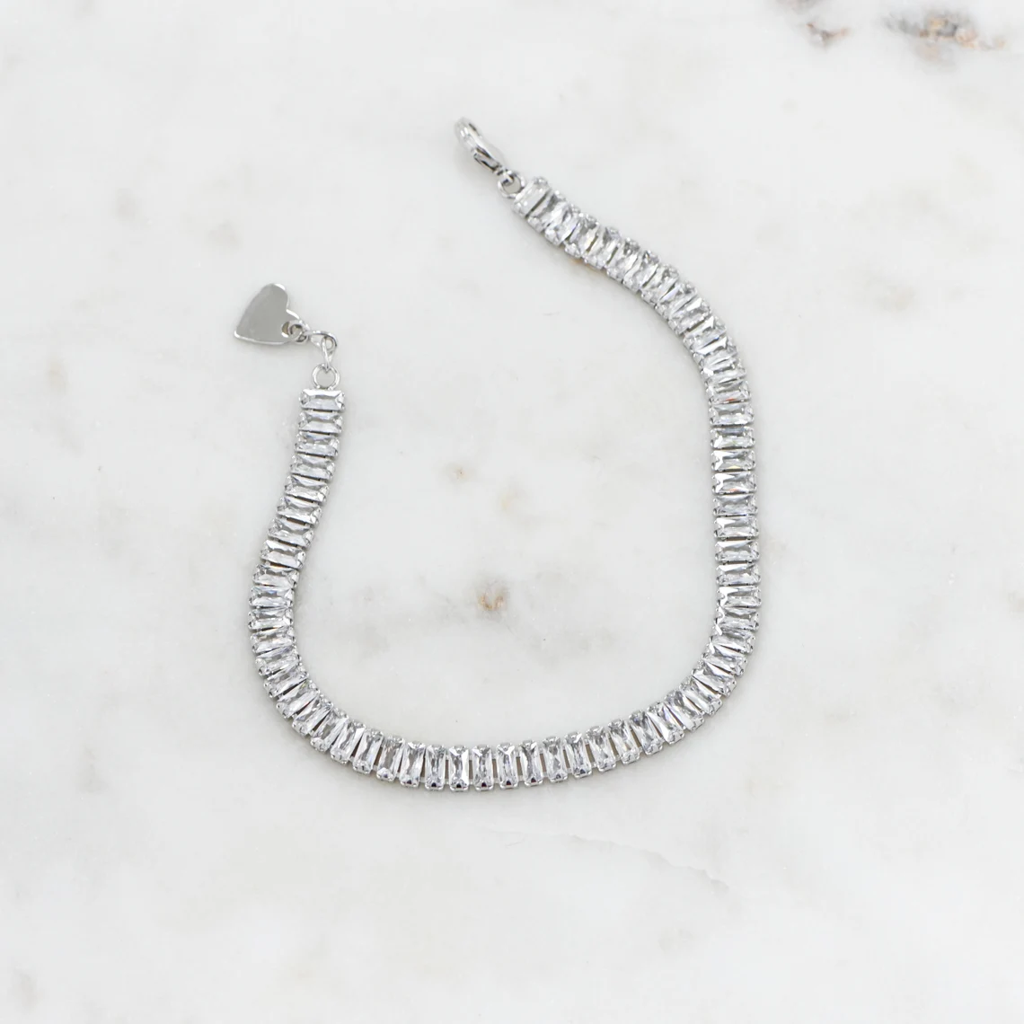 Sleek Baguette Cut Diamond Tennis Bracelet in 14K Yellow Gold Modern Minimalist Linear Design Elegant Full Eternity Bracelet Featuring Vertical Baguette Diamonds Slim Stackable Fine Jewelry Piece - Image 5