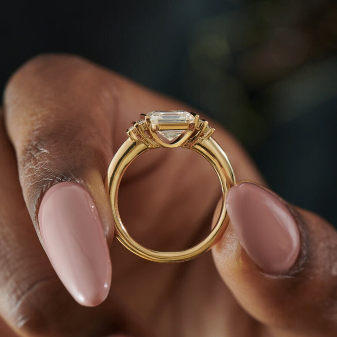 Bespoke silver ring featuring an Asscher moissanite with couture-level precision An iconic design that reflects elite craftsmanship and sharp brilliance Made for those who define their own signature style - Image 5