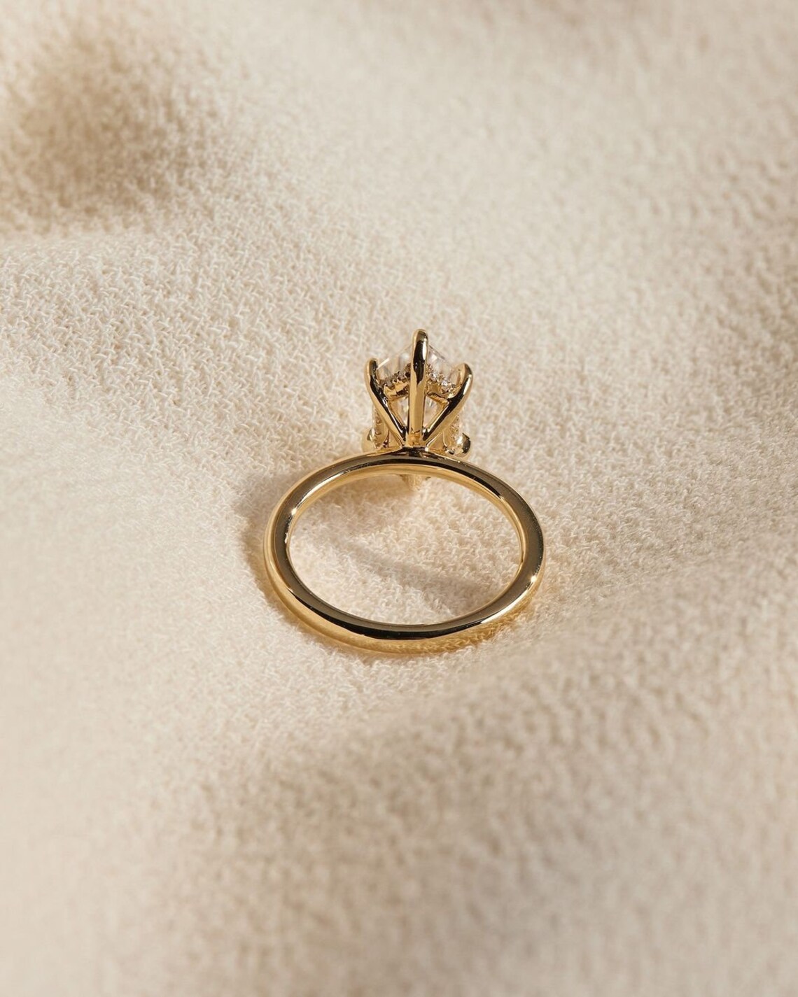 Tall geometric moissanite framed in sleek silver with linear precision A design that feels architectural, rare, and visually commanding Created for standout elegance with a contemporary edge - Image 4
