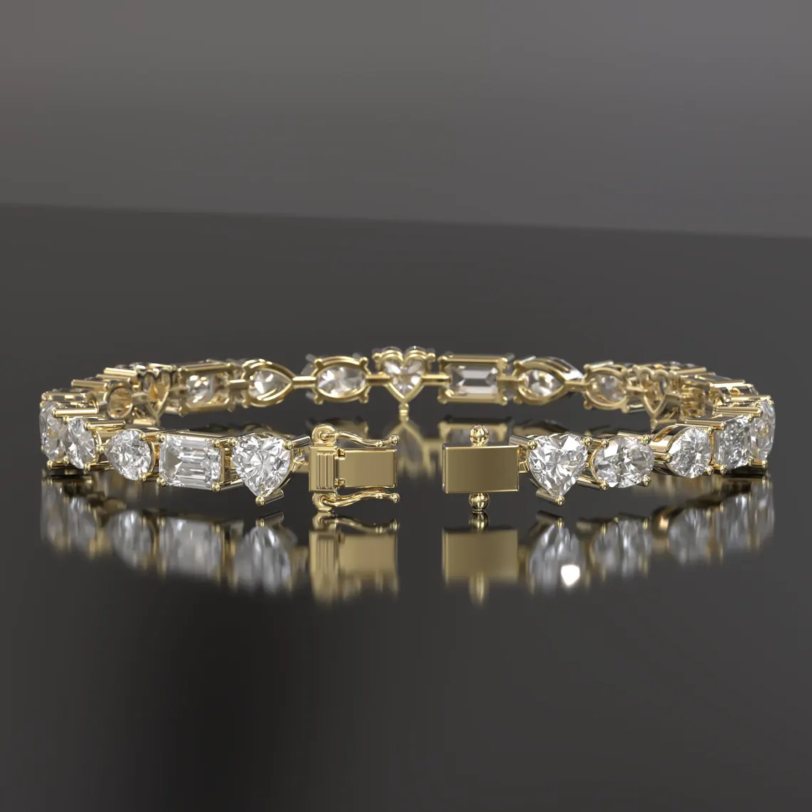 Unique Alternating Diamond Bracelet with Premium Craftsmanship, Elegant Wedding & Anniversary Gift, Bold Yet Sophisticated Everyday Glam Stackable Piece - Image 4