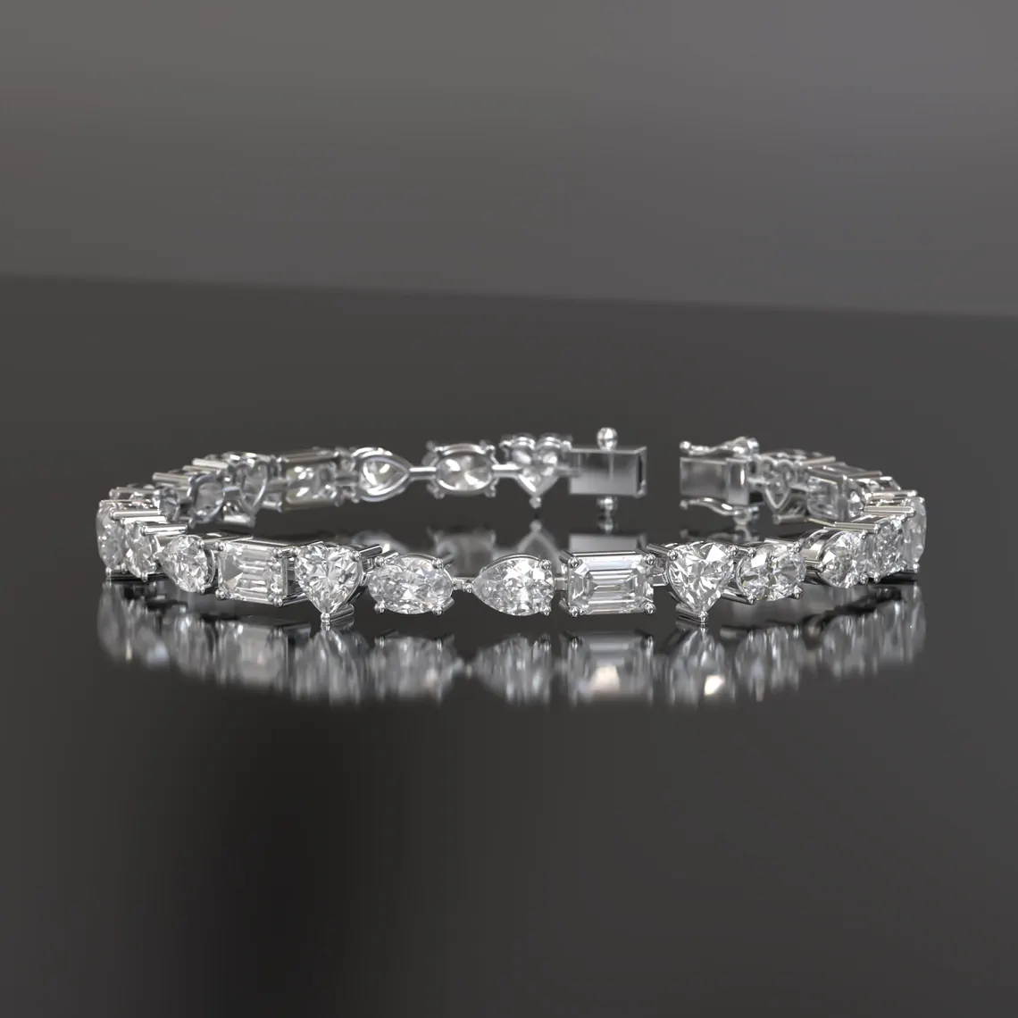 Unique Alternating Diamond Bracelet with Premium Craftsmanship, Elegant Wedding & Anniversary Gift, Bold Yet Sophisticated Everyday Glam Stackable Piece - Image 2
