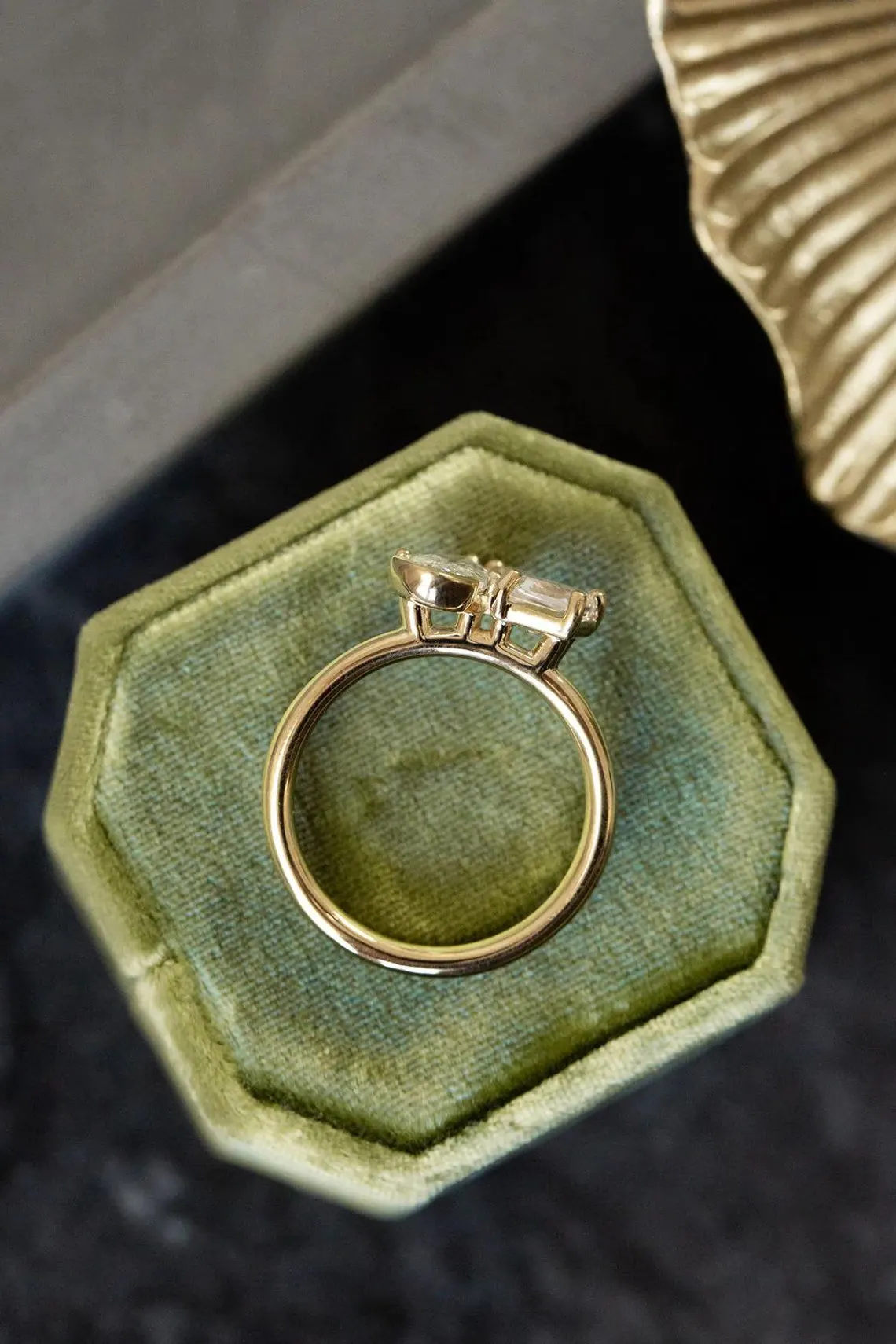 Pairing style silver ring featuring mixed-cut moissanite brilliance A design that breaks symmetry to create something memorable Built for bold elegance with a contemporary narrative - Image 6