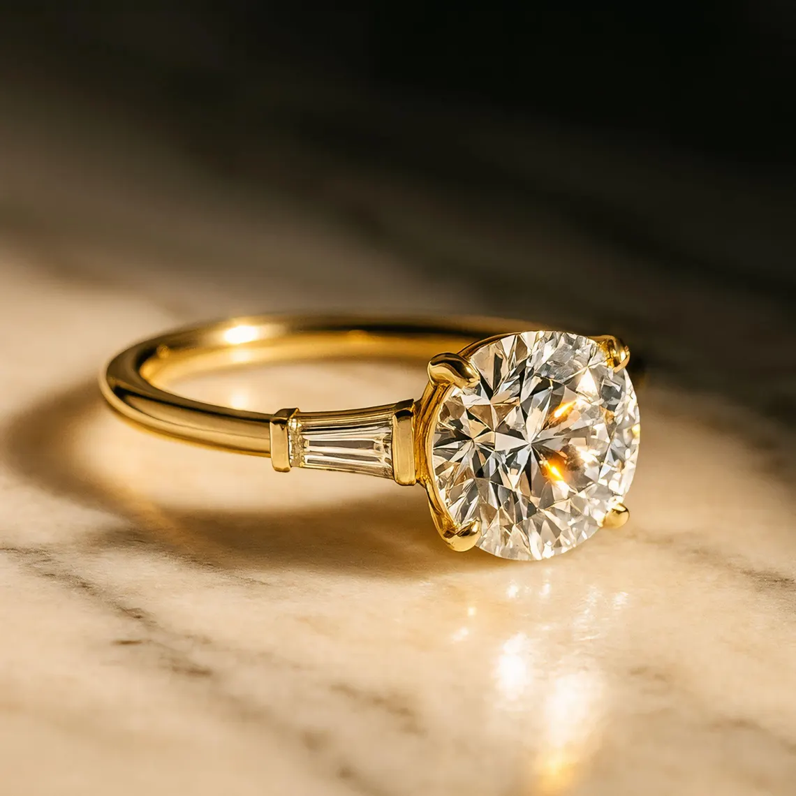 Duo band silver ring showcasing a moissanite with surrounding brilliance A look that blends structure with a rich, multi band aesthetic Perfect for a statement style with refined sparkle (Copy) - Image 3