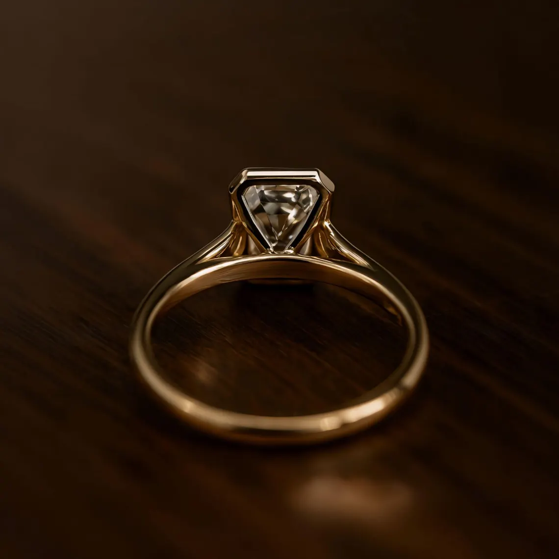 Hexagon-inspired moissanite in silver creating a bold framed centerpiece A design that feels crisp, artistic, and visually striking Made for those who want geometry with personality - Image 4