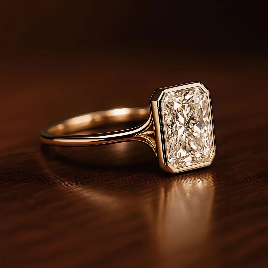 Hexagon-inspired moissanite in silver creating a bold framed centerpiece A design that feels crisp, artistic, and visually striking Made for those who want geometry with personality - Image 3