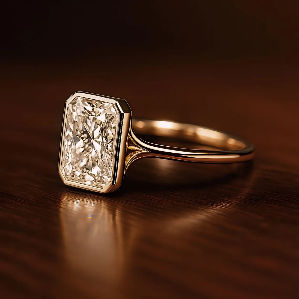 Hexagon-inspired moissanite in silver creating a bold framed centerpiece A design that feels crisp, artistic, and visually striking Made for those who want geometry with personality - Image 2