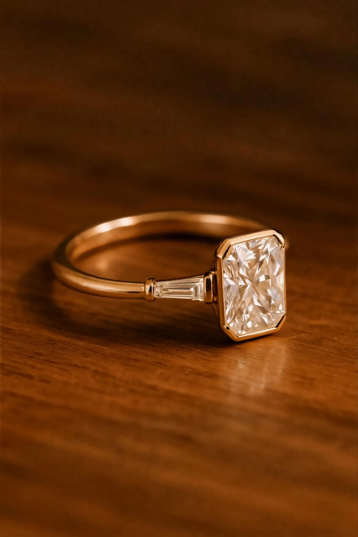 Contour driven silver ring showcasing a moissanite with refined shaping A look that merges modern form with timeless brilliance Built for effortless luxury with a bold undertone