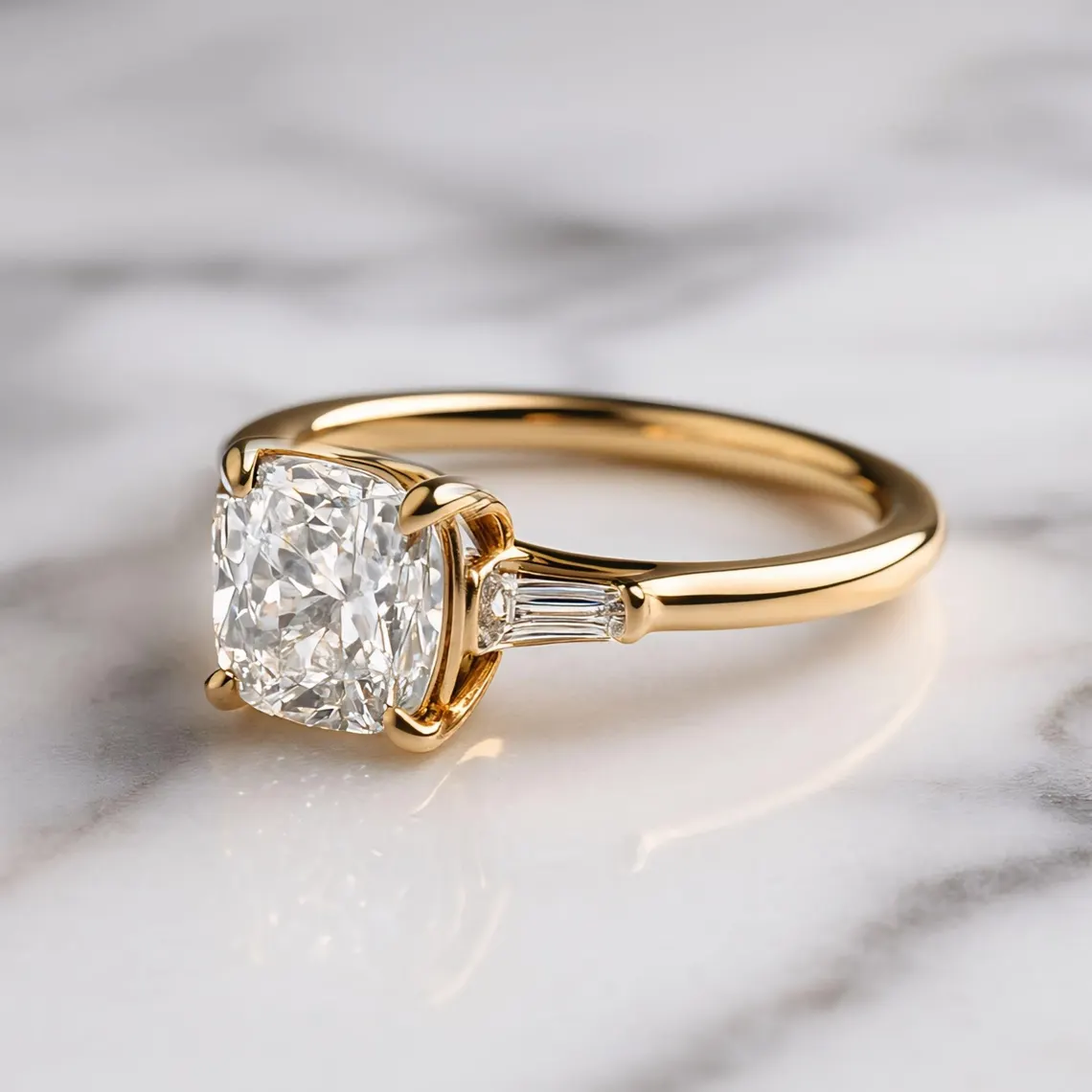 Highlighting a moissanite with structured side detailing A ring that delivers precision, balance, and refined brilliance Perfect for a sharp and modern luxury look - Image 3