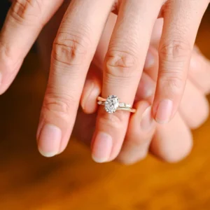 Iconic core silver ring featuring a refined solitaire moissanite with micro-claw setting A design that blends heirloom edit with modern precision mount Made for a luxe essential that defines everyday fine