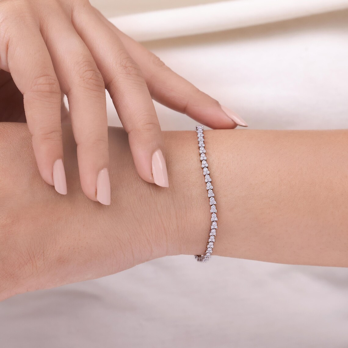 Classic Round Diamond Tennis Bracelet in 14K Yellow Gold – Timeless Minimalist Fine Jewelry Elegant Prong Set Diamond Line Bracelet for Women, Everyday Stackable Luxury Wrist Jewelry Gift - Image 4