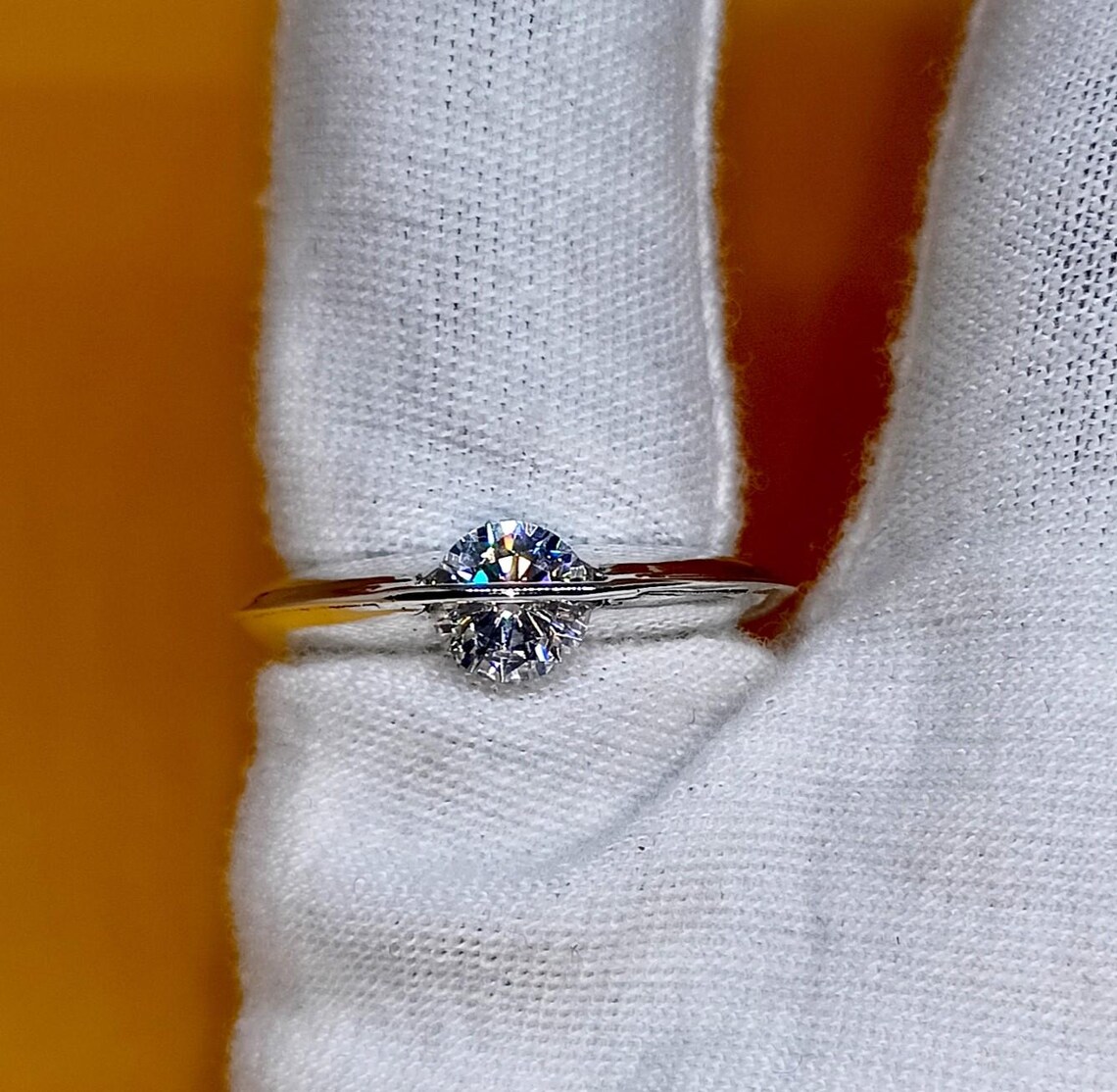 Premium Sparkling Moissanite Silver Ring for Women Perfect for Wedding Proposal, Anniversary Gift, Promise Ring, Stackable Dainty Ring & Timeless Fine Jewelry Statement Piece - Image 3