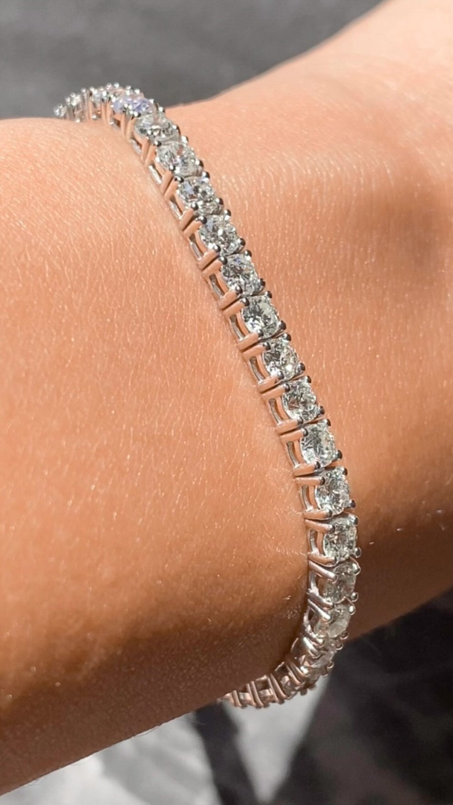 Exquisite 14K Gold Tennis Bracelet for Women with Diamond Look Cubic Zirconia Radiant Sparkling Jewelry Gift for Her Sparkling Jewelry Gift for Anniversary Birthday - Image 2