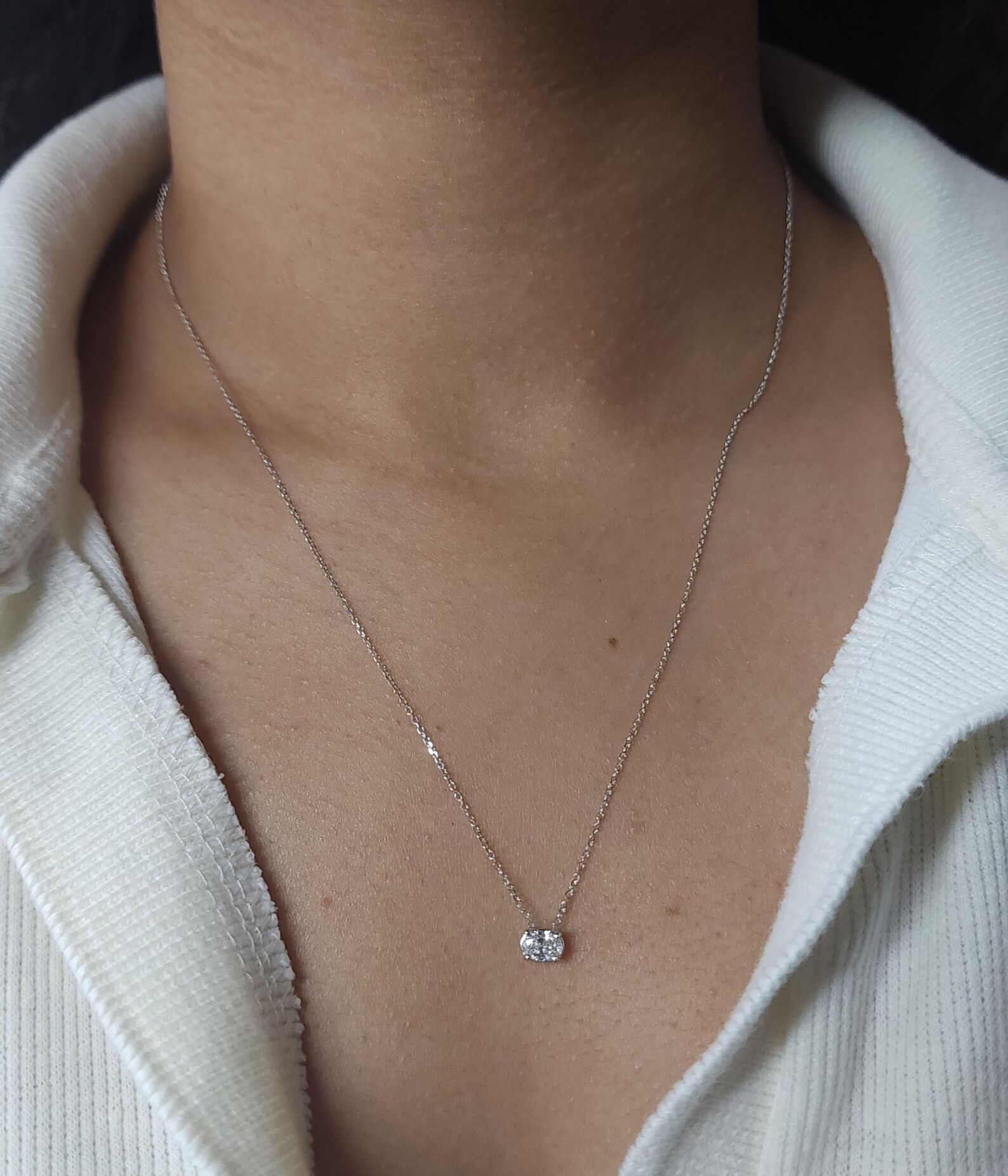 14k Gold Minimalist Diamond Pendant Necklace Dainty Gold Chain Necklace for Women Elegant Everyday Jewelry Gift for Her Simple Delicate Necklace (Copy) - Image 5