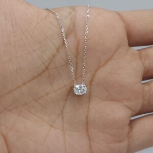 14k Gold Minimalist Diamond Pendant Necklace Dainty Gold Chain Necklace for Women Elegant Everyday Jewelry Gift for Her Simple Delicate Necklace (Copy)