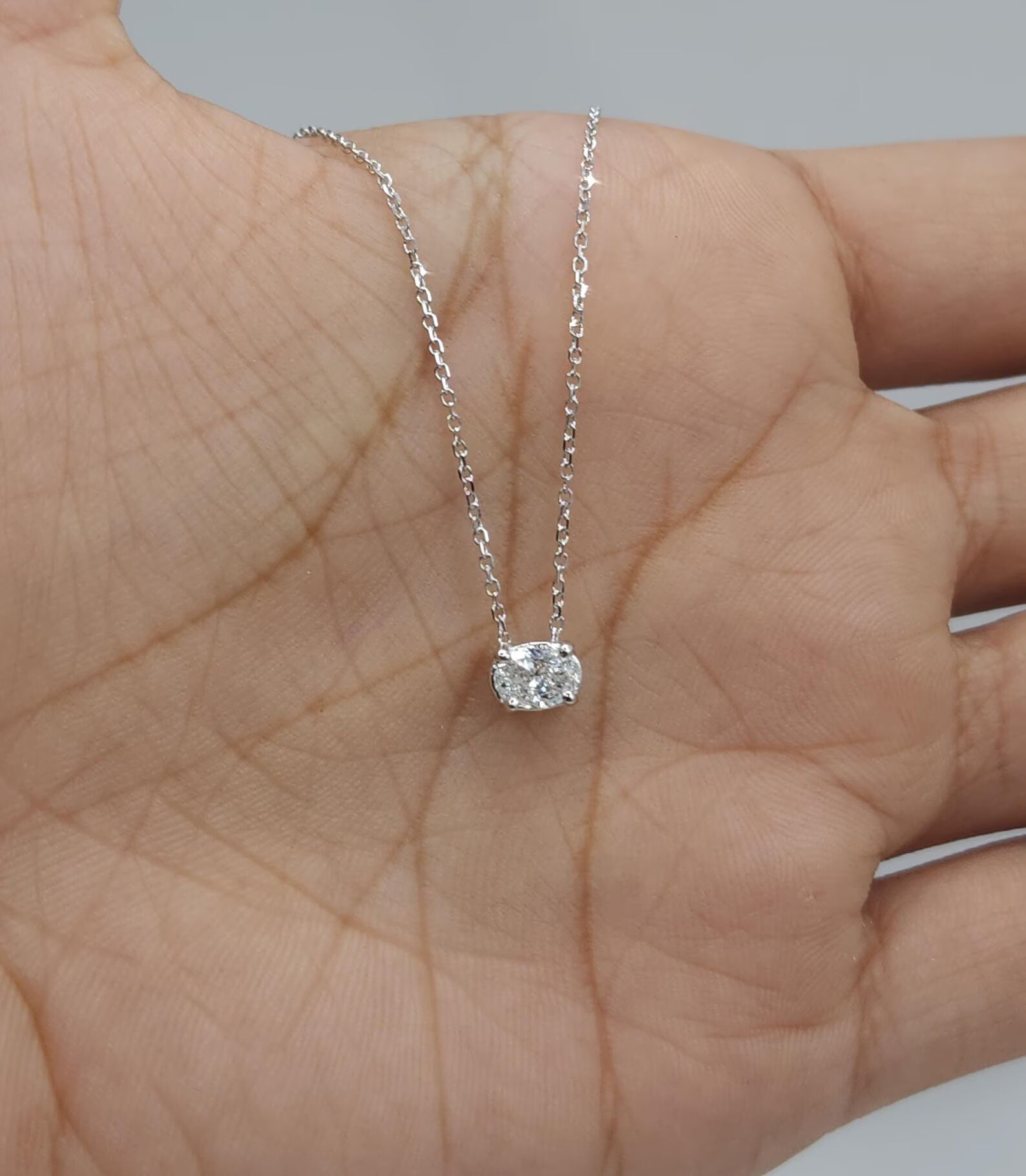 14k Gold Minimalist Diamond Pendant Necklace Dainty Gold Chain Necklace for Women Elegant Everyday Jewelry Gift for Her Simple Delicate Necklace (Copy)