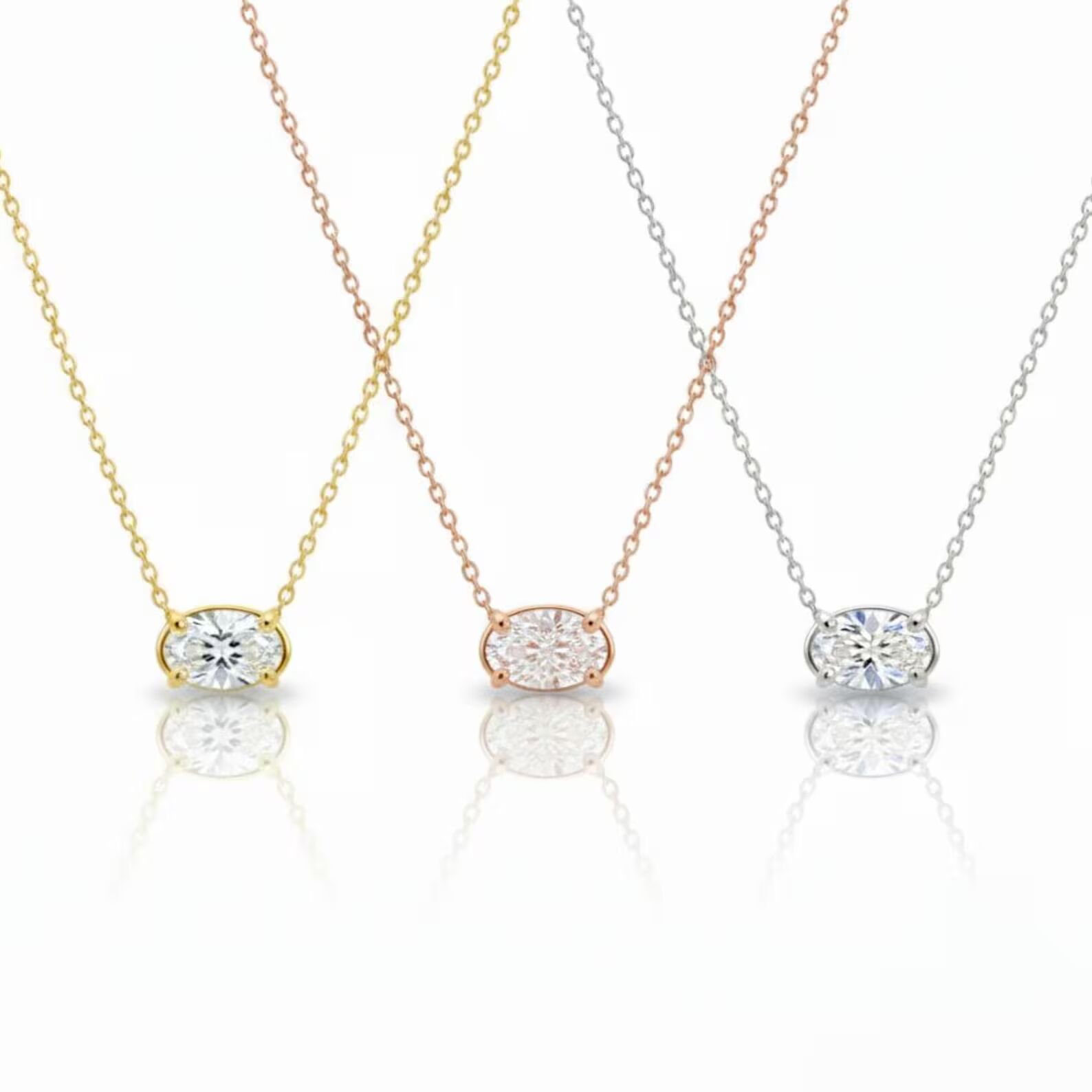 14k Gold Minimalist Diamond Pendant Necklace Dainty Gold Chain Necklace for Women Elegant Everyday Jewelry Gift for Her Simple Delicate Necklace (Copy) - Image 7