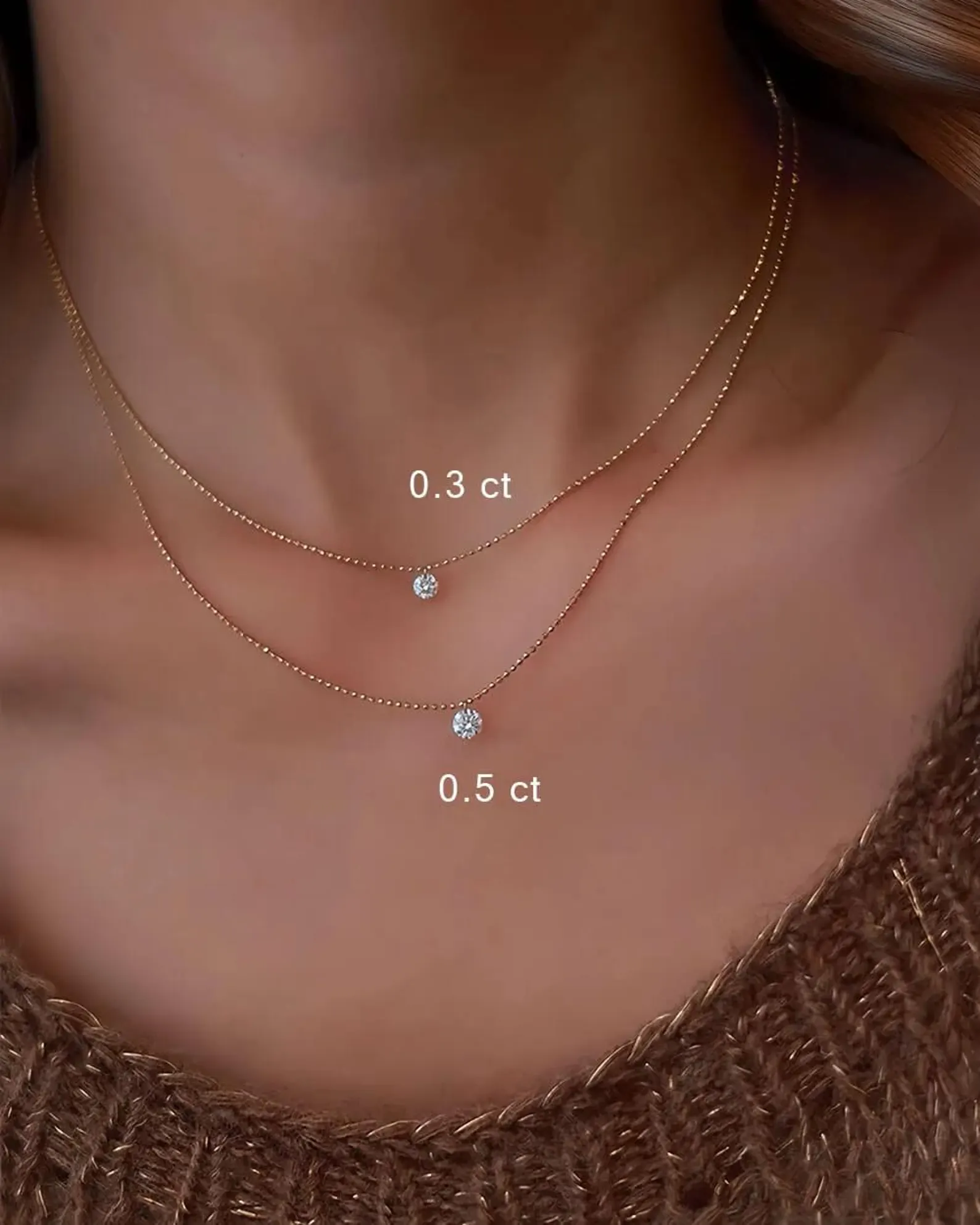 Simple Diamond Pendant Necklace Designed in 14k Yellow Gold Petite Center Stone Fine Jewelry for Women Elegant Minimal Diamond Necklace Refined Look Stylish Everyday Jewelry Thoughtful Gift - Image 5
