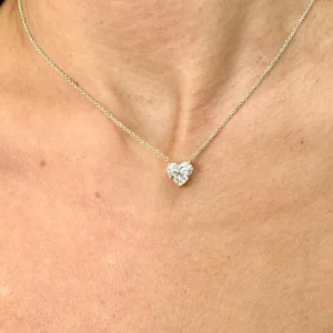 Everyday Jewelry Piece Designed for Effortless Luxury and Refined Minimal Style Classic Round Diamond Pendant Necklace in 14K Gold with Brilliant Center Sparkle and Timeless Elegant Appeal