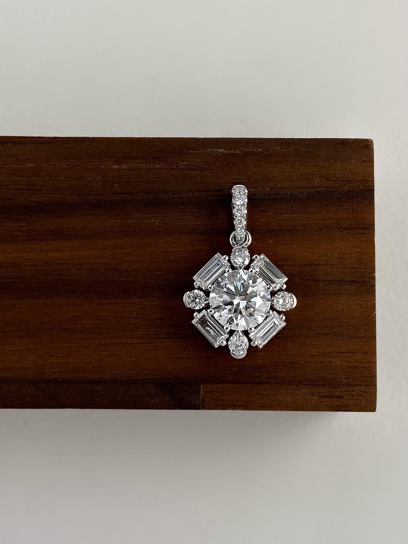 Artistic Diamond Cluster Necklace in 14K Gold Crafted with a Flowing Drop Design and Radiant Finish Dainty Luxury Pendant Jewelry Perfect for Styling Day to Night Looks - Image 2