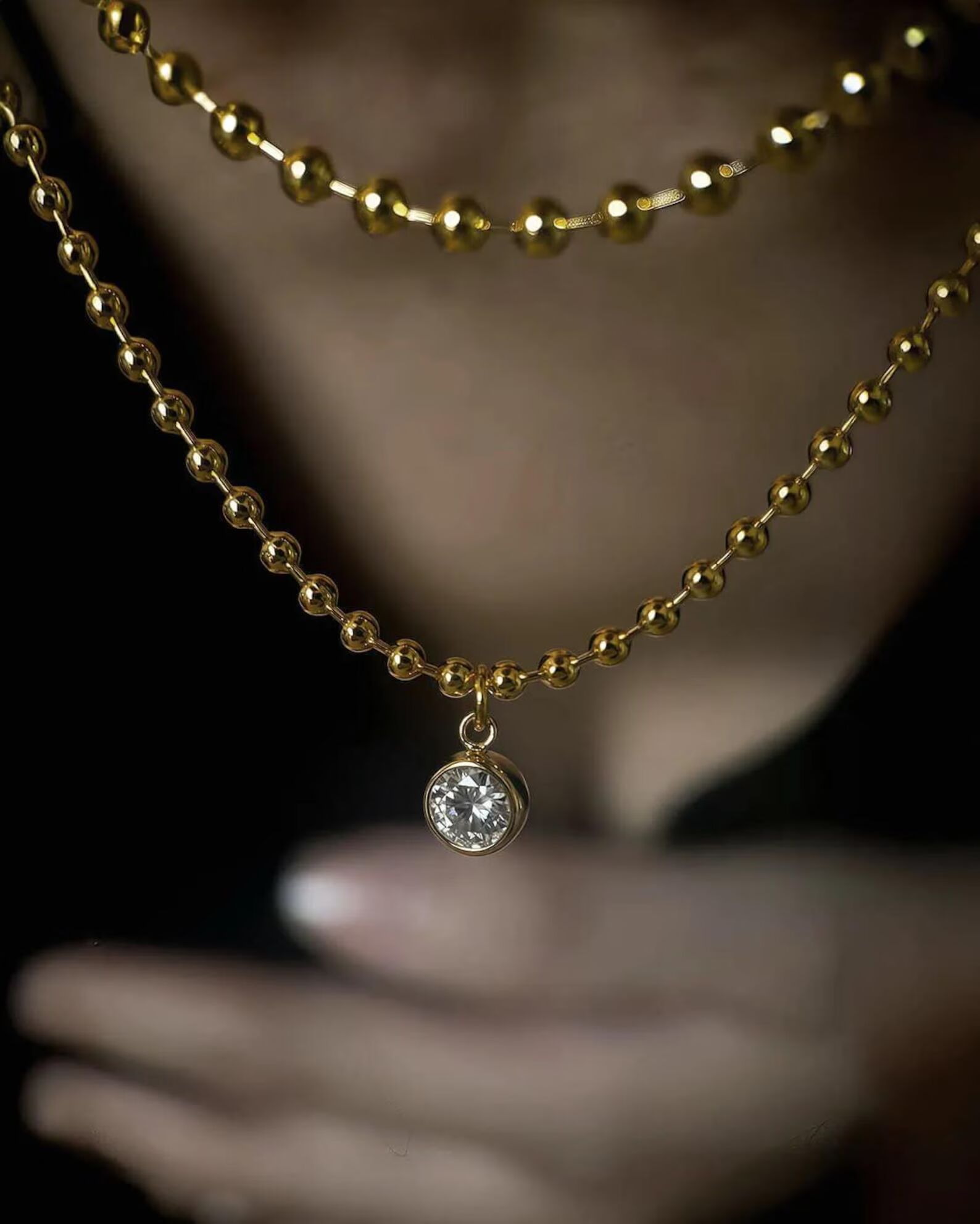 Stunning Teardrop Shape Brilliant Cut Solitaire Pendant Necklace in Solid Gold with Refined Modern Style Authentic 14K Gold Dainty Minimal Jewelry Piece Perfect Gift for Her Anniversary Birthday Celebration - Image 5