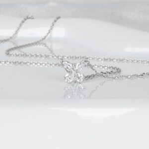 Butterfly Diamond Necklace in 14K Gold Symbol of Transformation and Beauty Dainty Sparkle Pendant Elegant Everyday Jewelry Gift for Women Luxury Jewelry for Her