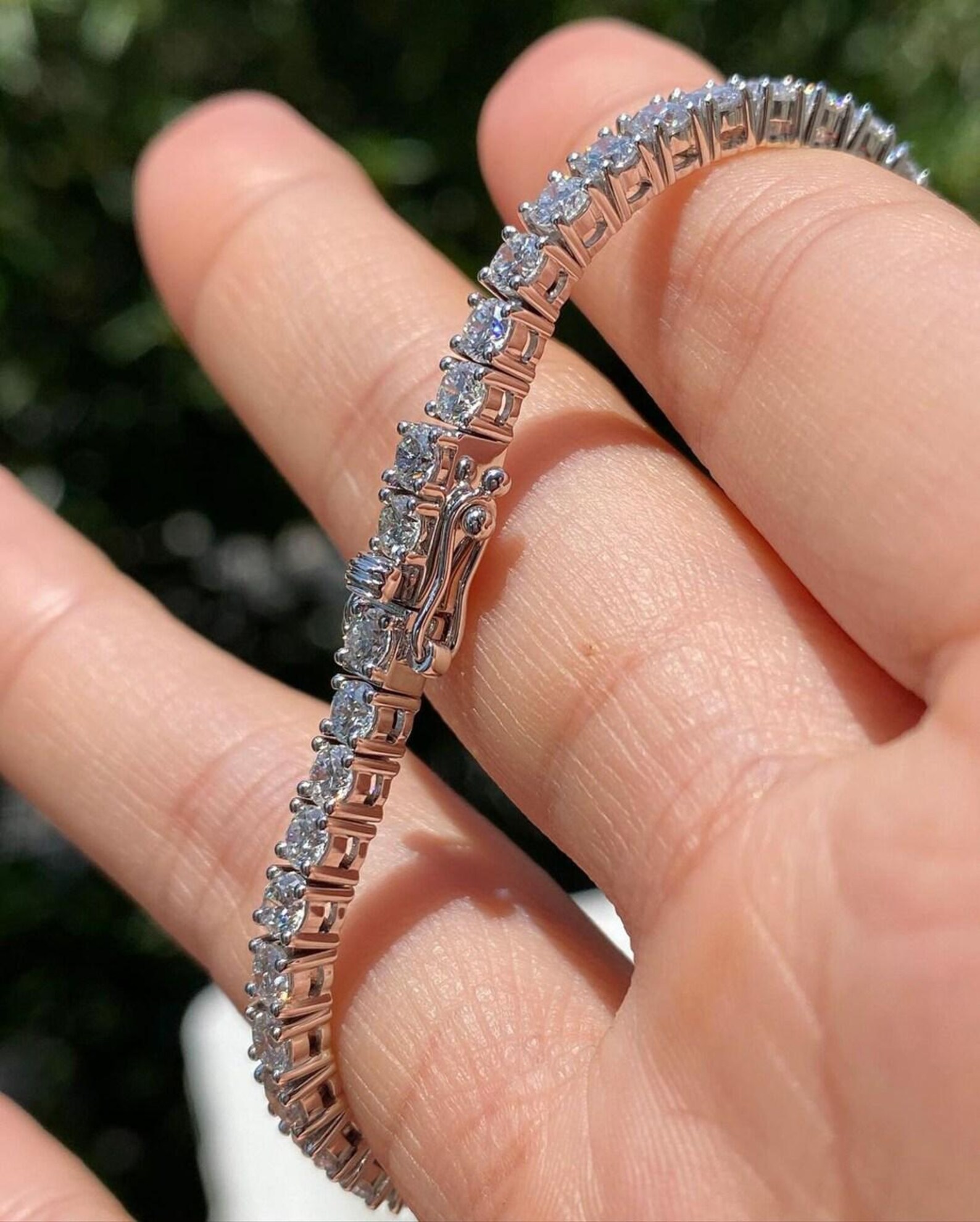 Exquisite 14K Gold Tennis Bracelet for Women with Diamond Look Cubic Zirconia Radiant Sparkling Jewelry Gift for Her Sparkling Jewelry Gift for Anniversary Birthday - Image 4