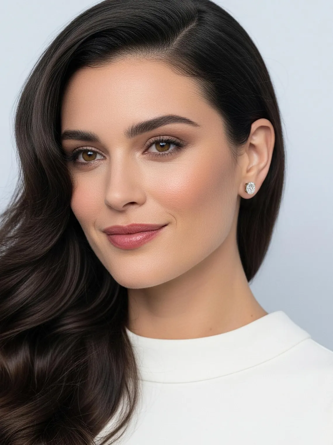 Oval Brilliant Moissanite Studs in 925 Silver Elongated Fluid Silhouette Solitaires Gender Neutral Jewelry Essential leek Low Profile Earring Curation for Daily Wear - Image 5