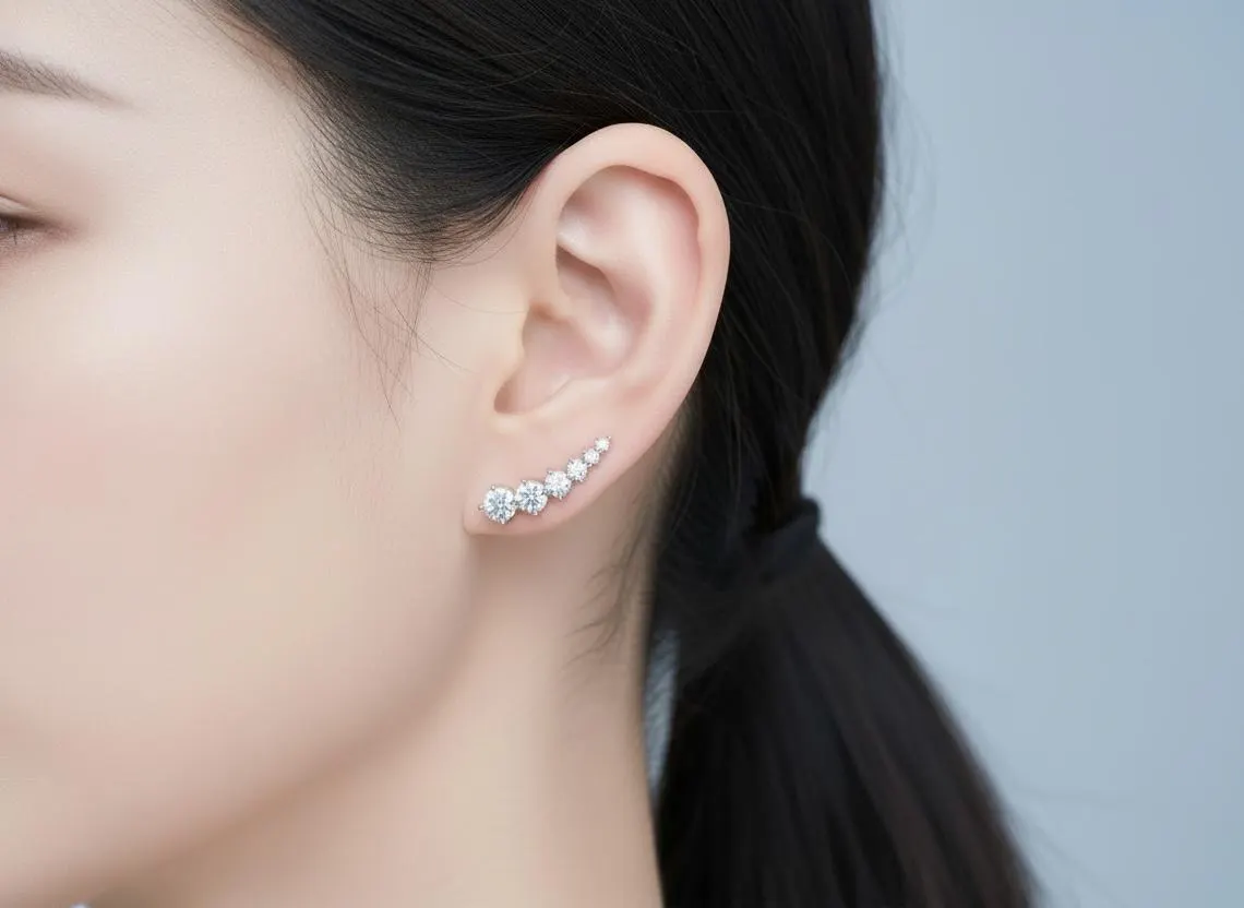 Exclusive 925 Silver Moissanite Fine Jewelry Earrings Brilliant Statement Design for Women Perfect Gift for Birthday Wedding and Anniversary with Exceptional Sparkle and Lasting Brilliance